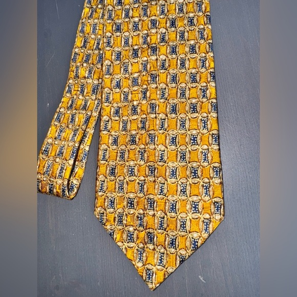 Ermenegildo Zegna 100% silk geometric tie Made in Italy - Picture 1 of 5